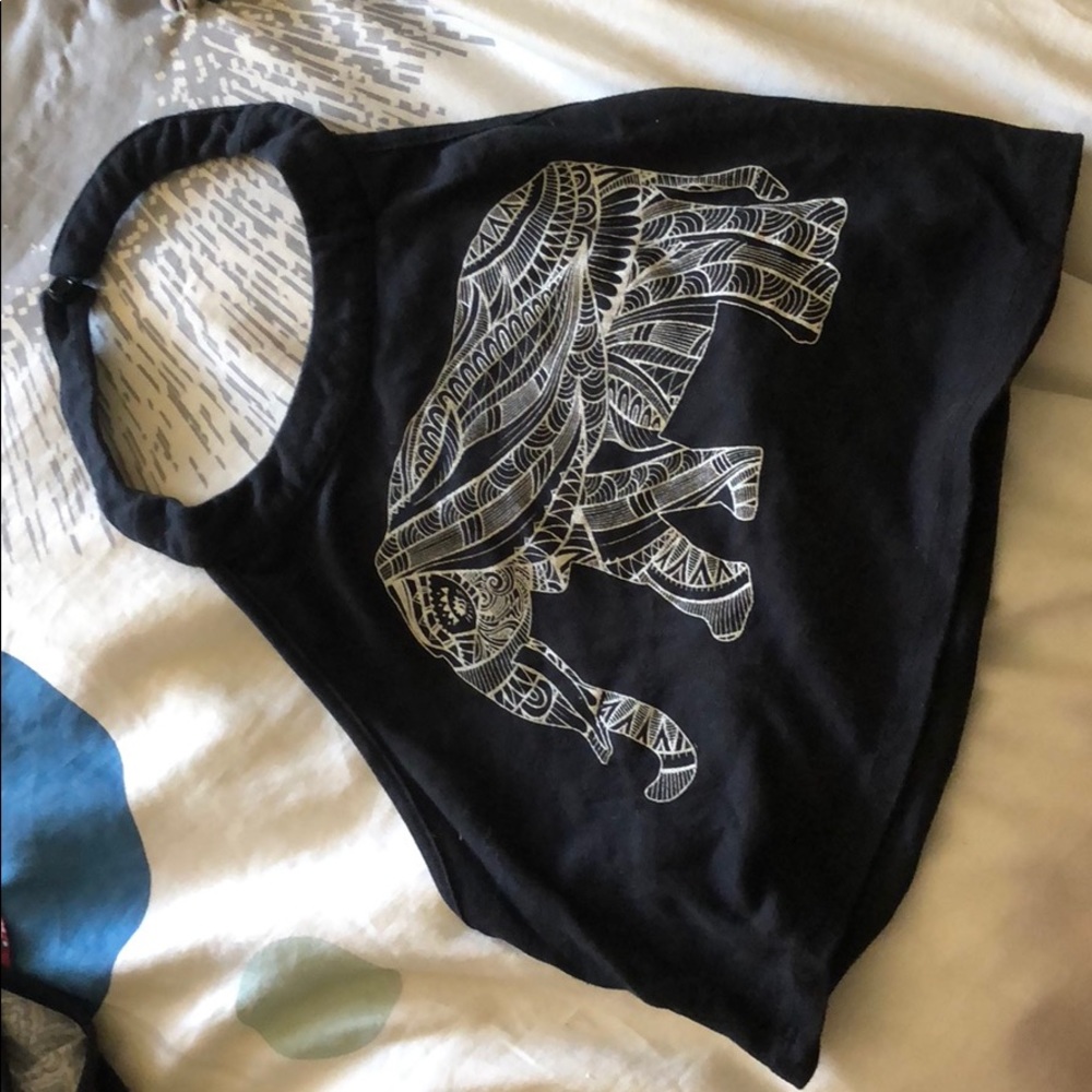 Black halter top